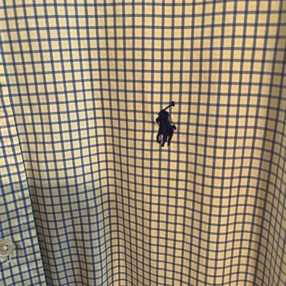 Ralph Lauren Blue and Yellow Dress Shirt Classic Style - Picture 3 of 9